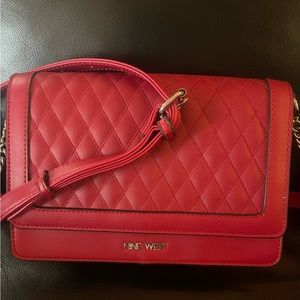Nine West Red Quilted Crossbody Purse